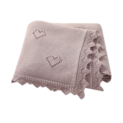 Knitted Baby Blanket 90x70cm – Ultra-Soft Cotton Swaddle Wrap