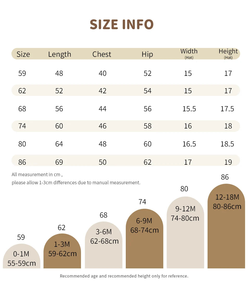 Baby Romper & Hat Set (0–18M) – Solid Color Knitted Outfit - Lumuana