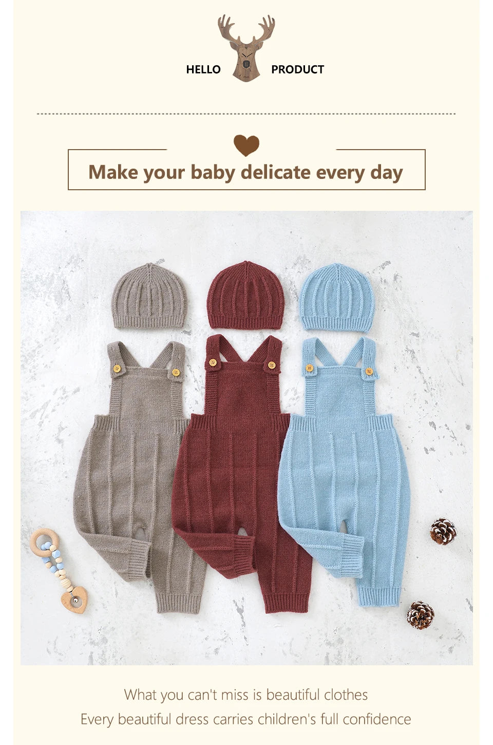 Baby Sleeveless Knitted Romper & Hat Set – Unisex Outfit - Lumuana