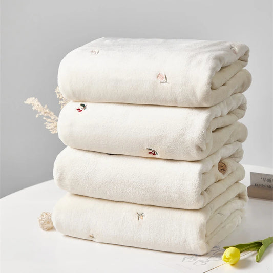 Baby Winter Fleece Blanket – Newborn Swaddle, Stroller & Bedding Cover