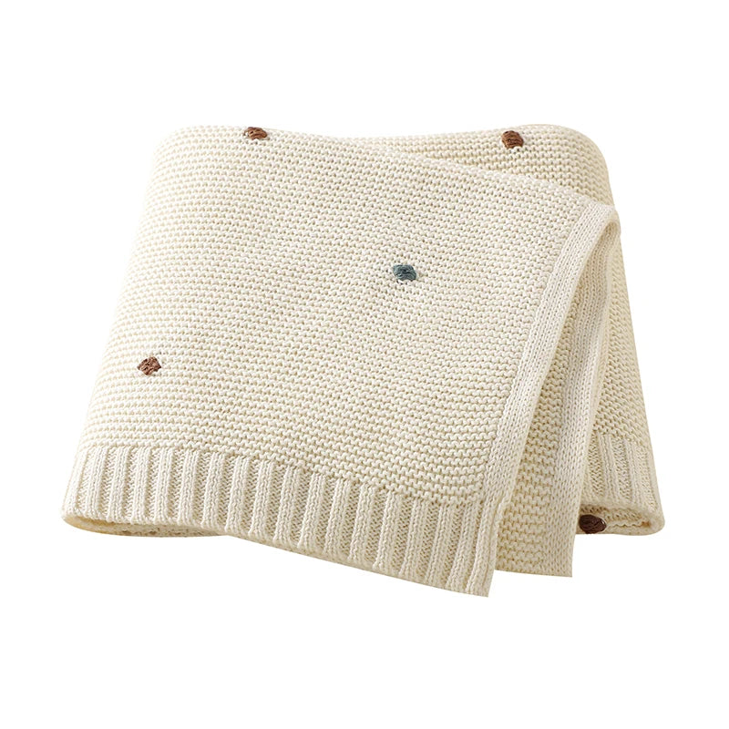Knitted Muslin Newborn Swaddle Wrap – 90x70 cm