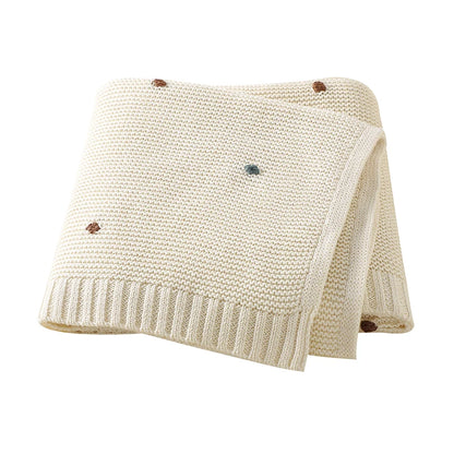 Knitted Muslin Newborn Swaddle Wrap – 90x70 cm