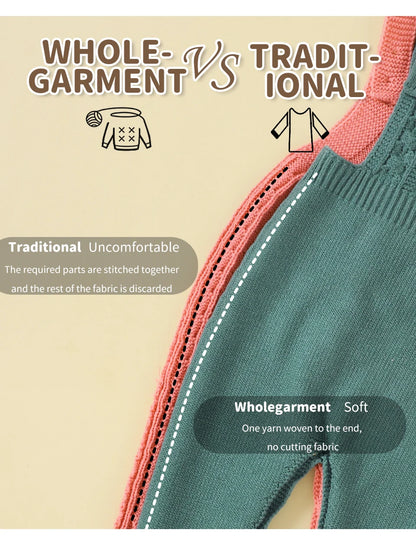 Baby Romper & Hat Set (0–18M) – Solid Color Knitted Outfit - Lumuana