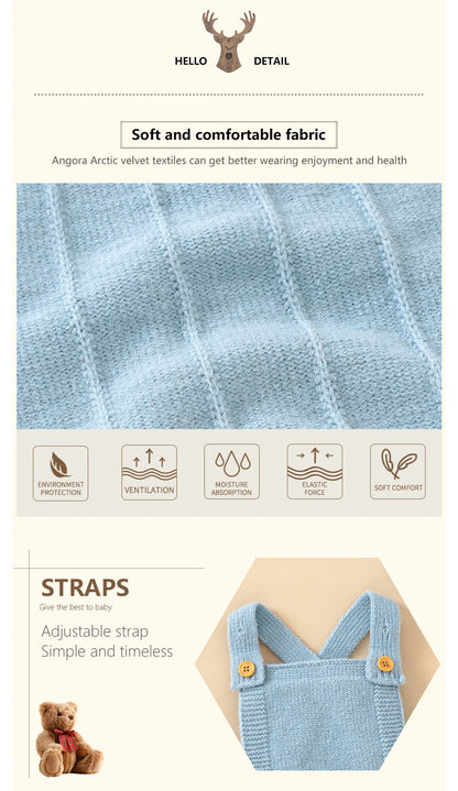 Baby Sleeveless Knitted Romper & Hat Set – Unisex Outfit - Lumuana