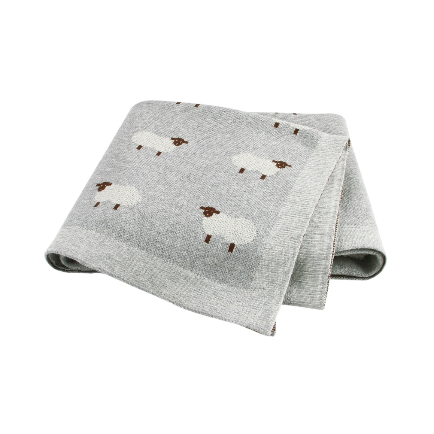 Soft Knitted Baby Blanket 100x80cm – Cute Cartoon Newborn Swaddle, Toddler Bedding & Stroller Wrap