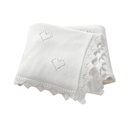 Knitted Baby Blanket 90x70cm – Ultra-Soft Cotton Swaddle Wrap