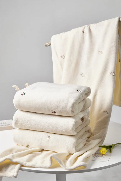 Baby Winter Fleece Blanket – Newborn Swaddle, Stroller & Bedding Cover