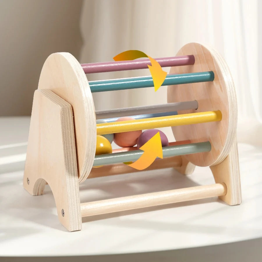Soothing Wooden Baby Bell Toy,Ringing Instrument, Early Childhood Education