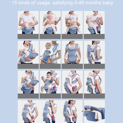 Ergonomic Newborn Baby Carrier Backpack with Hipseat