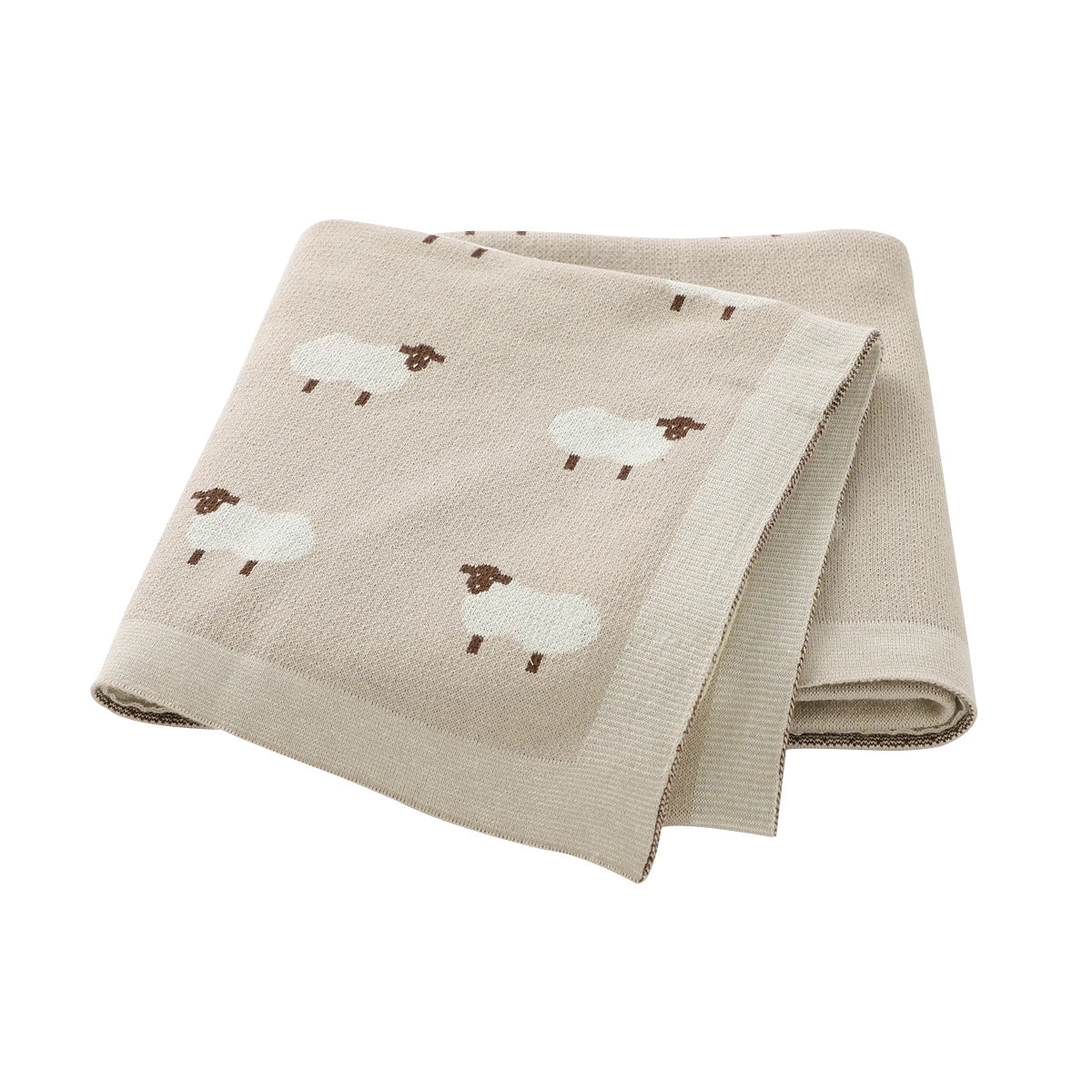 Soft Knitted Baby Blanket 100x80cm – Cute Cartoon Newborn Swaddle, Toddler Bedding & Stroller Wrap
