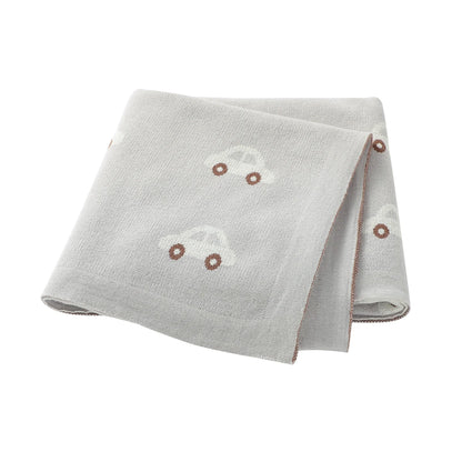 Soft Knitted Baby Blanket 100x80cm – Cute Cartoon Newborn Swaddle, Toddler Bedding & Stroller Wrap