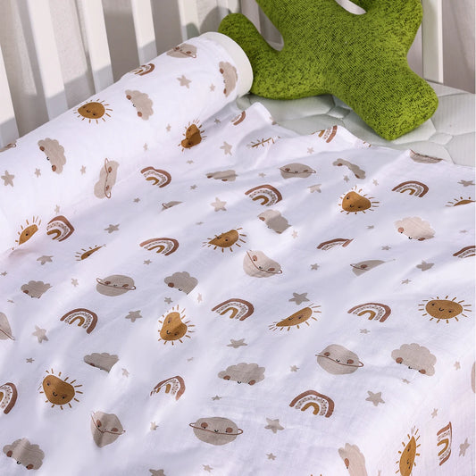 Baby Muslin Swaddle Blanket – Bamboo Cotton 120×110cm