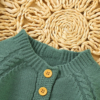 Newborn & Infant Jumpsuit – Knitted Long Sleeve Onesie