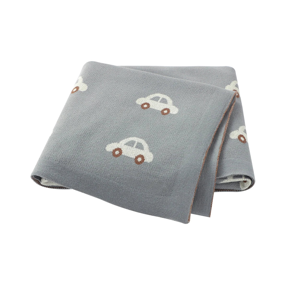Soft Knitted Baby Blanket 100x80cm – Cute Cartoon Newborn Swaddle, Toddler Bedding & Stroller Wrap