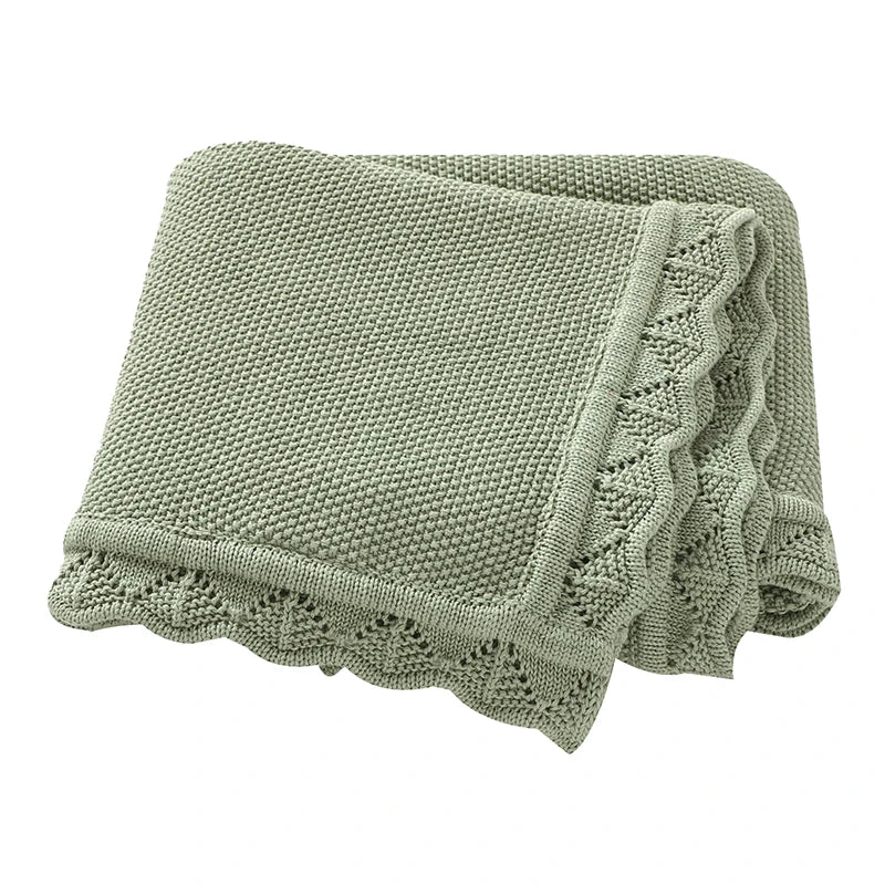 Newborn Baby Bedding Blanket Knitted Infant Boys Girls Comfortable Stroller Swaddle Wrap Plaid 90*70Cm Toddler Solid Sleep Stuff