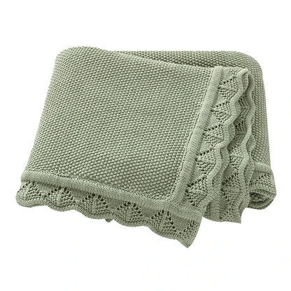 Newborn Baby Bedding Blanket Knitted Infant Boys Girls Comfortable Stroller Swaddle Wrap Plaid 90*70Cm Toddler Solid Sleep Stuff