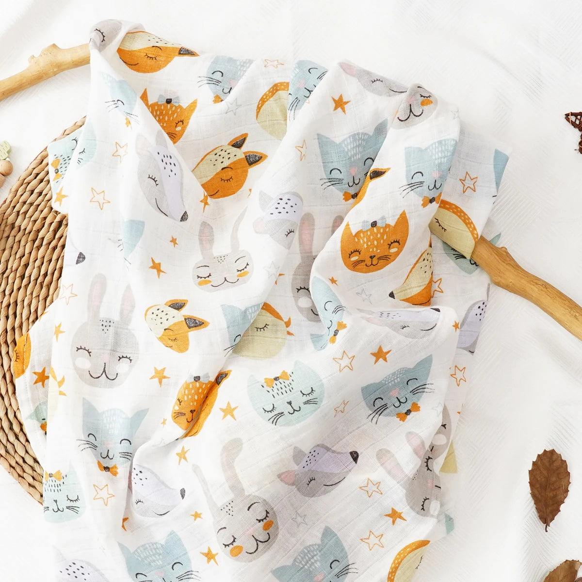Baby Muslin Swaddle 120*110cm 100% Cotton Soft Baby Blanket