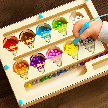 Magnetic Maze Toy with Number Beads – Puzzle & Attention Training