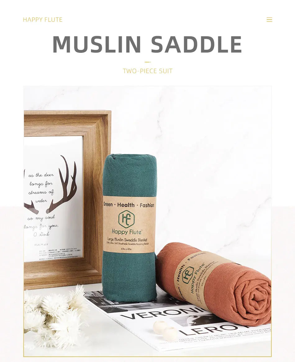Baby Muslin Swaddle 120*110cm 100% Cotton Soft Baby Blanket