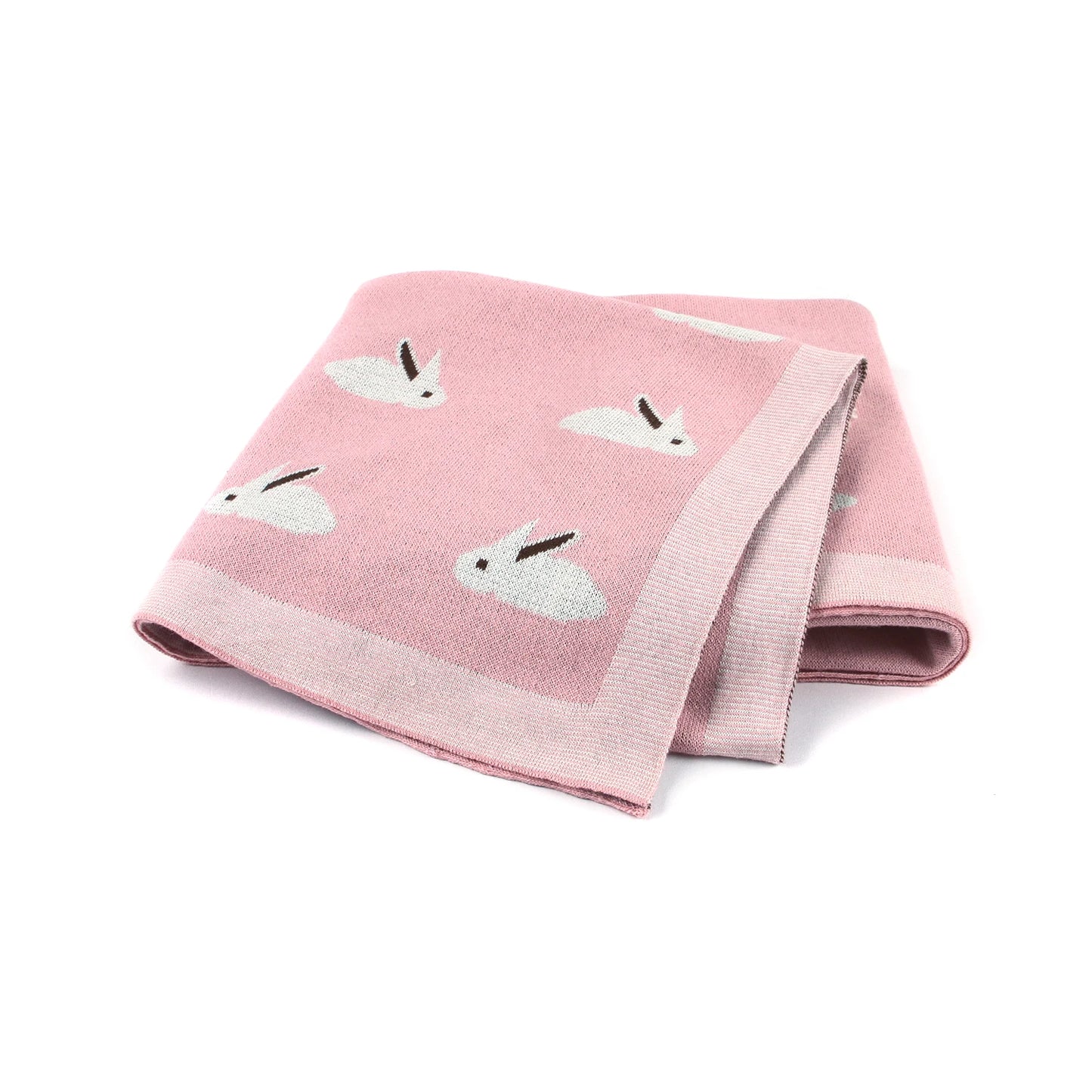 Soft Knitted Baby Blanket 100x80cm – Cute Cartoon Newborn Swaddle, Toddler Bedding & Stroller Wrap