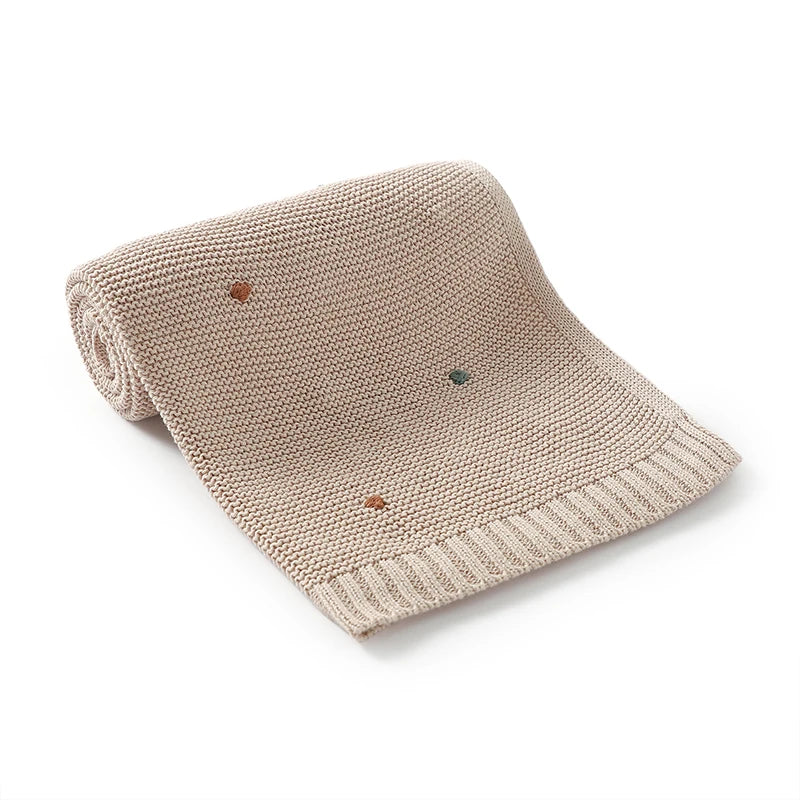 Knitted Muslin Newborn Swaddle Wrap – 90x70 cm