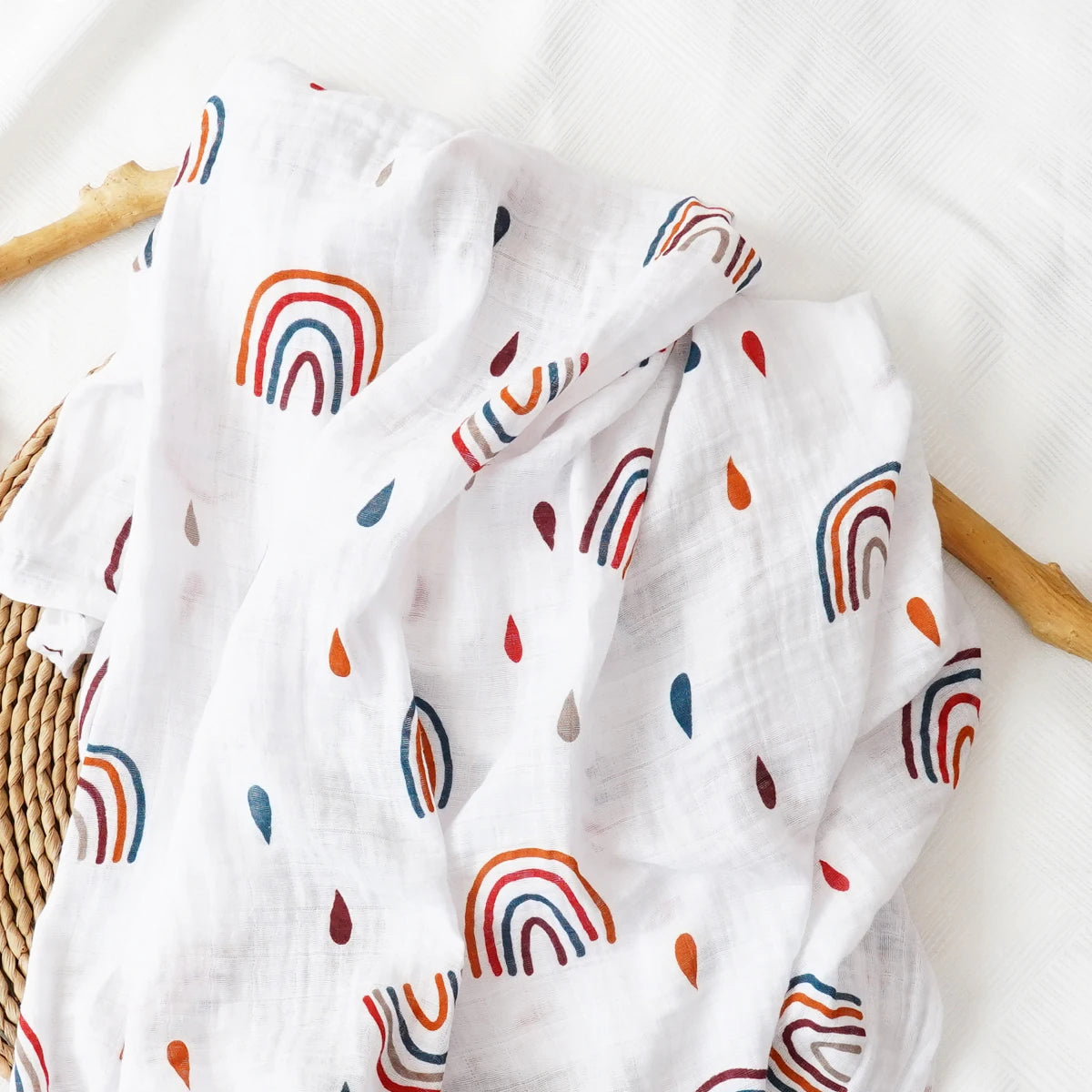 Baby Muslin Swaddle 120*110cm 100% Cotton Soft Baby Blanket