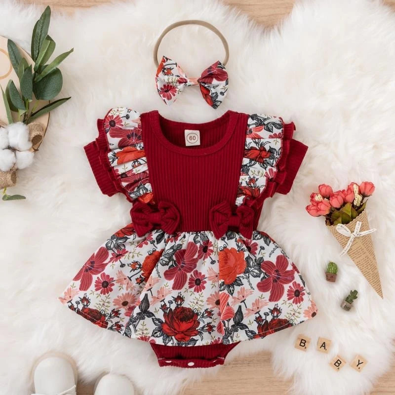 Summer Baby Girl Cotton Jumpsuit Dress