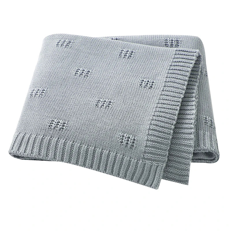 Baby Blankets Newborn Stroller Swaddling Warp Cradle Quilts 100*80Cm Super Soft Cotton Knit Infant Child Boy Girl Receiving Mats