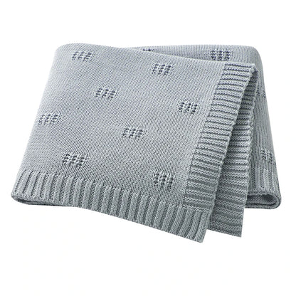 Baby Blankets Newborn Stroller Swaddling Warp Cradle Quilts 100*80Cm Super Soft Cotton Knit Infant Child Boy Girl Receiving Mats