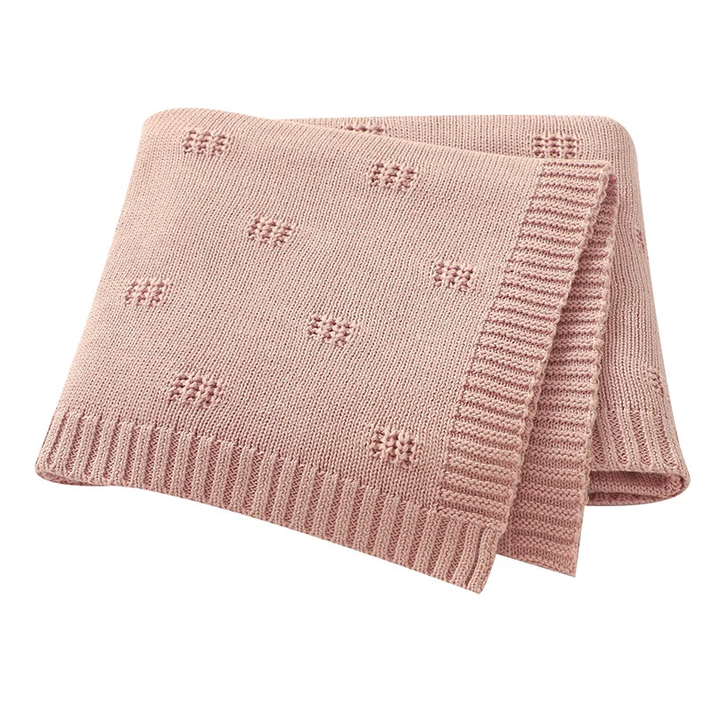 Baby Blankets Newborn Stroller Swaddling Warp Cradle Quilts 100*80Cm Super Soft Cotton Knit Infant Child Boy Girl Receiving Mats