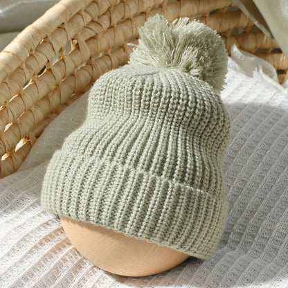 Hello World Knitting Newborn Photography Romper with Matching Pomp Hat Baby Boy Girl Sweater Outfits for Photo Shooting